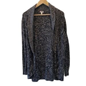 SzM BP Nordstrom Open Front Light Weight Mottled Blue Cardigan GUC
